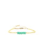 Bracelet Blue maldive Celine turquoise doré