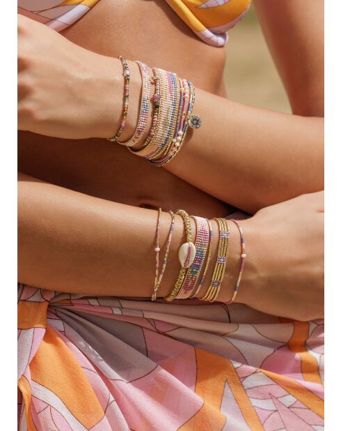 Bracelet Princesse Dahlia Lea rose beige