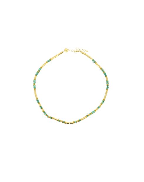 Collier Mila-may G vert doré