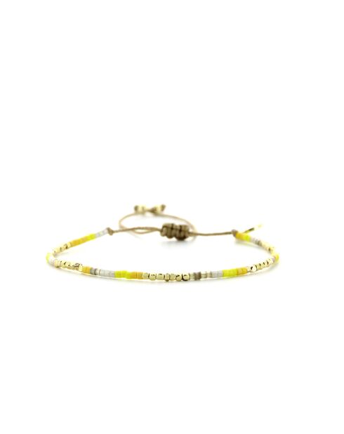 Bracelet Journée Ensoleillée Eva jaune champagne