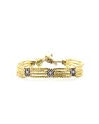 Bracelet Belle orchidée bleu doré