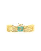Bracelet Blue maldive Keira turquoise doré