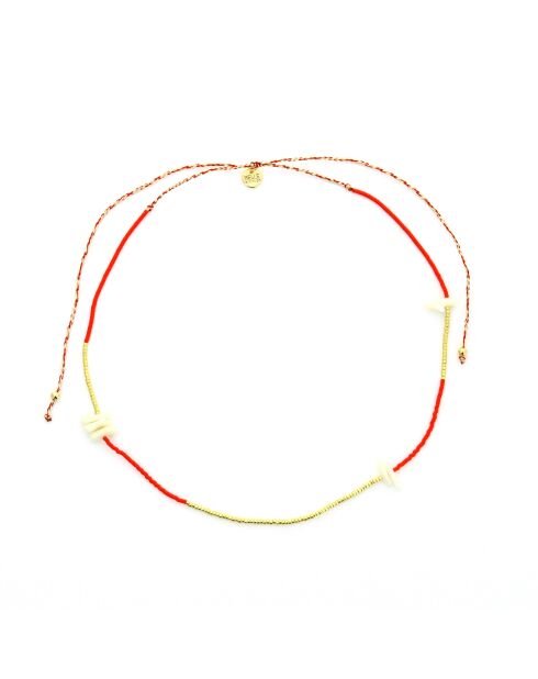 sautoir Lucky Corail doré