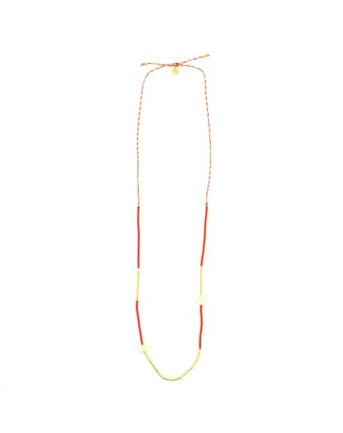 sautoir Lucky Corail doré