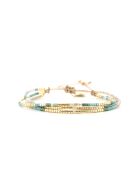 Bracelet Blue Californian Agathe vert champagne
