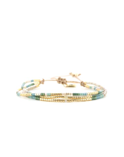 Bracelet Blue Californian Agathe vert champagne