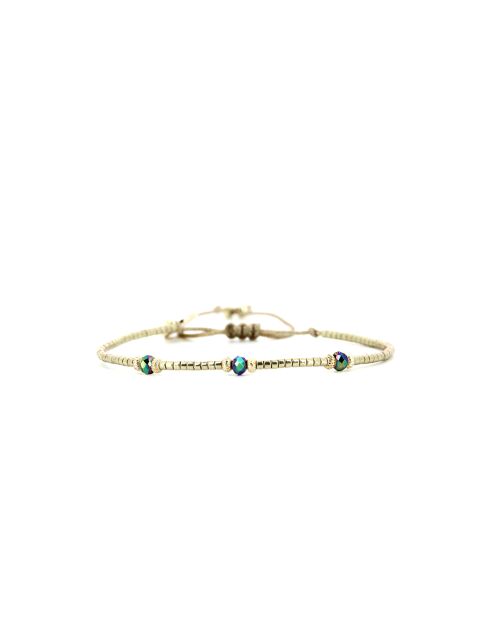 Bracelet Majorelle Nina bleu champagne doré