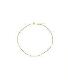 Collier Ambre hématites dorées cristal rose