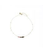 Collier Ibiza Beach Shell pastel blanc doré