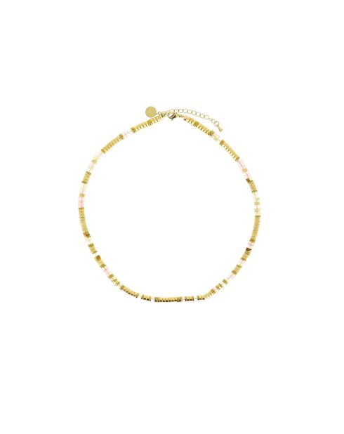Collier Mila-may G rose pastel/doré