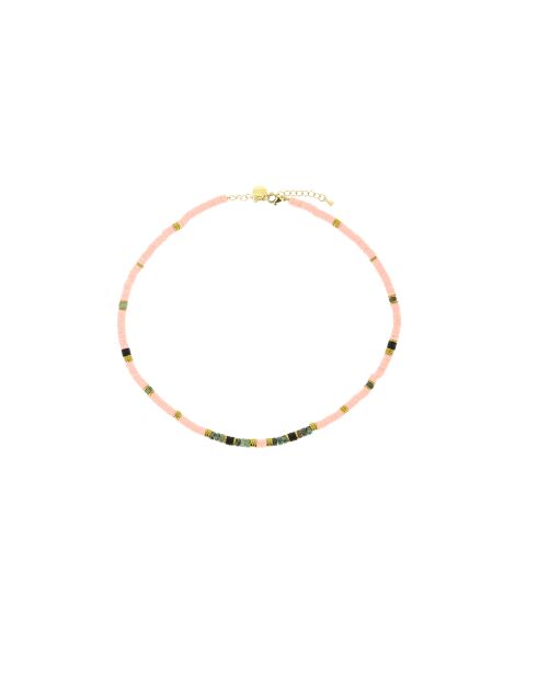 Collier Ibiza Beach pink gold rose noir
