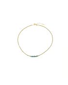 Collier Ambre hématites dorées turquoise africaine nacre