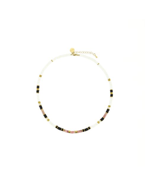 Collier Ibiza Beach black gold noir et blanc