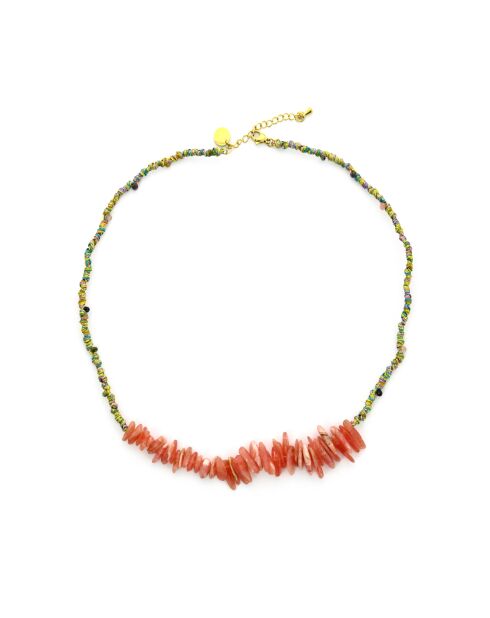 Collier Abby rose de l’Inca corail
