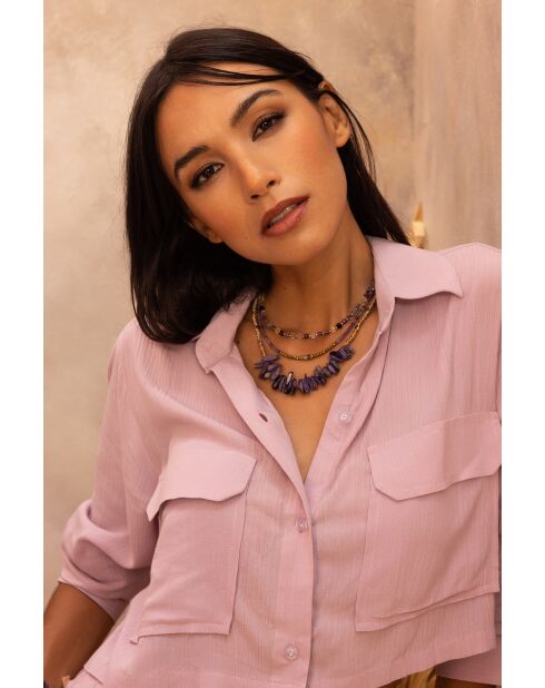 Collier Abby rose de l’Inca corail