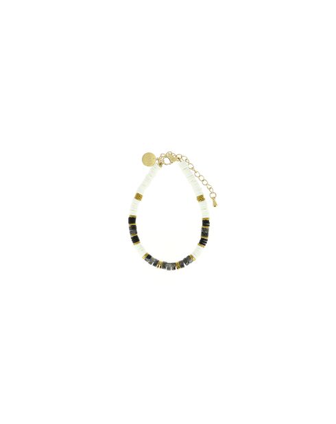 Bracelet Ibiza Beach black gold noir et blanc