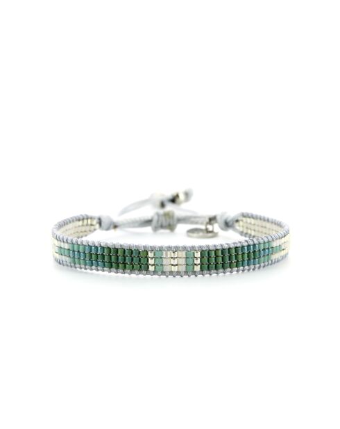 Bracelet Plage d'argent Sandy vert argenté
