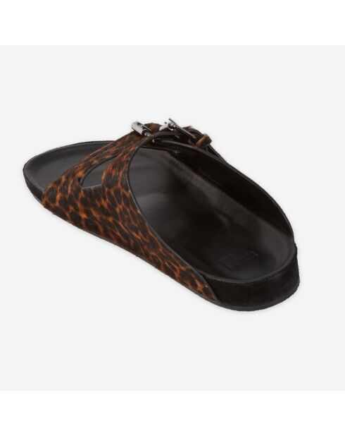 Sandales en Cuir léopard