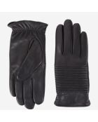 Gants en Cuir avec nervures noirs