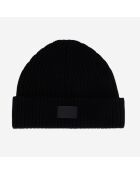 Bonnet en Laine tricotée noir