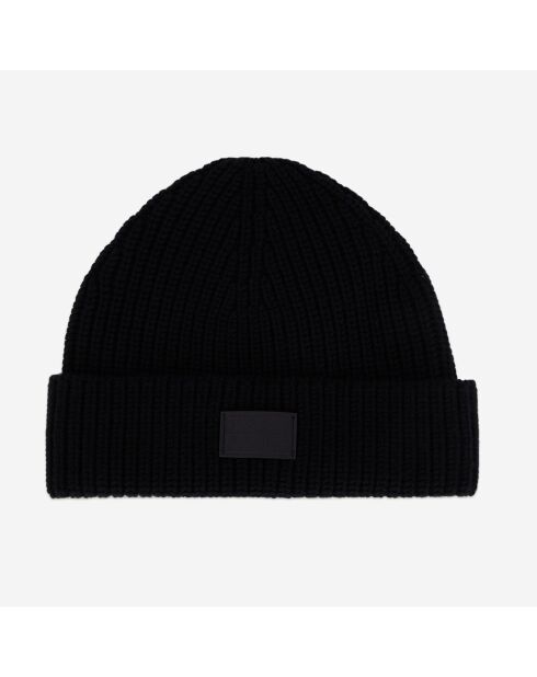 Bonnet en Laine tricotée noir