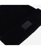 Bonnet en Laine tricotée noir