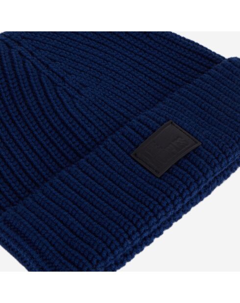 Bonnet en Laine tricotée bleu