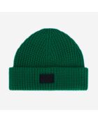 Bonnet en Laine tricotée vert