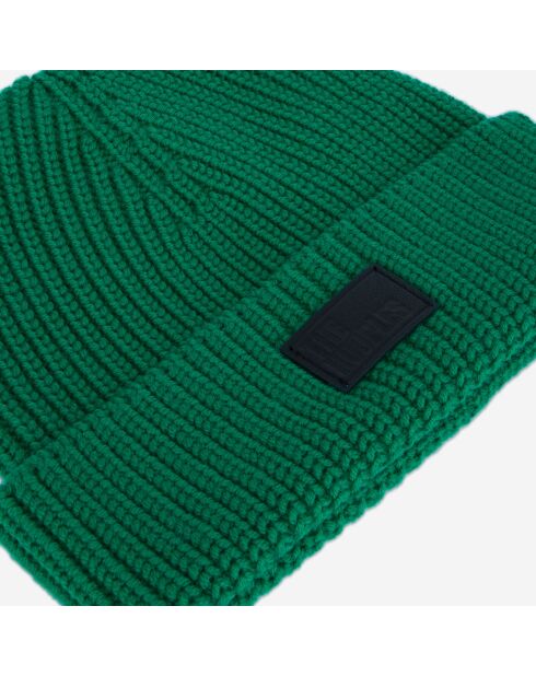 Bonnet en Laine tricotée vert