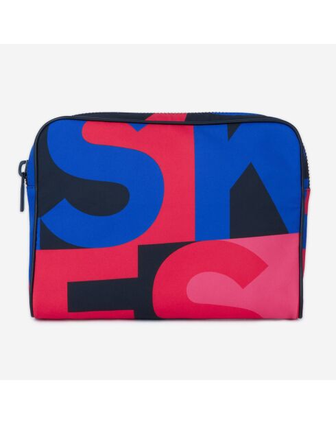 Pochette logo multicolore - 16x23x4 cm