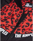 Blouson bicolore avec bandes logo multicolore