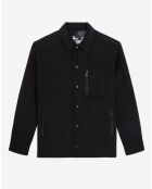 Blouson type surchemise en Laine mélangée noir