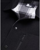 Blouson type surchemise en Laine mélangée noir