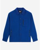 Blouson type surchemise en Laine mélangée bleu