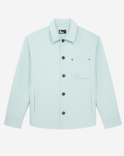 Blouson type surchemise en Laine mélangée bleu