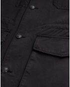 Veste de travail en denim noire