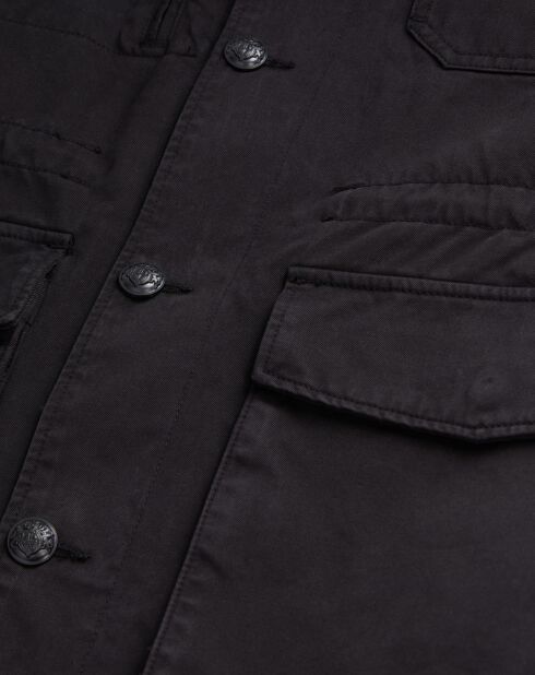 Veste de travail en denim noire