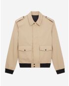 Blouson en coton beige
