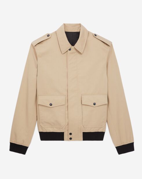 Blouson en coton beige