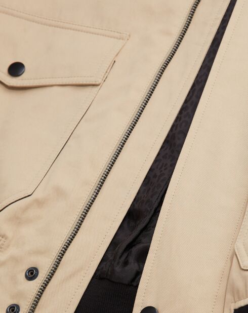 Blouson en coton beige