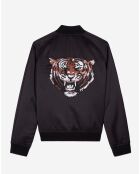 Blouson avec broderie Wild Tiger noir