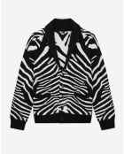 Cardigan en Laine mélangée imprimé noir