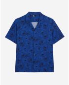 Chemise imprimée bleue