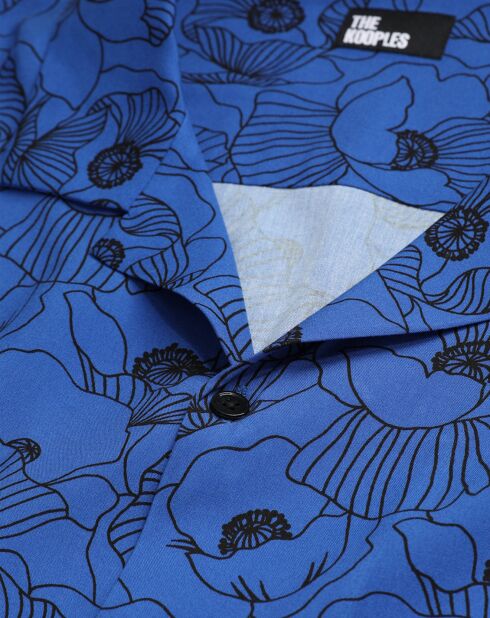 Chemise imprimée bleue