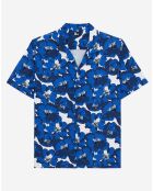 Chemise imprimée bleue