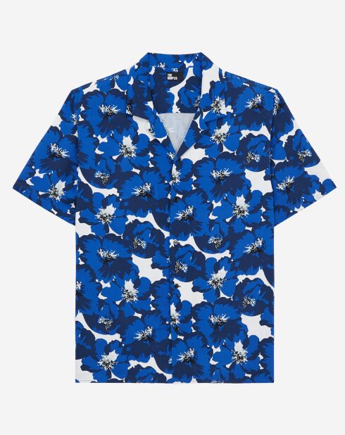 Chemise imprimée bleue