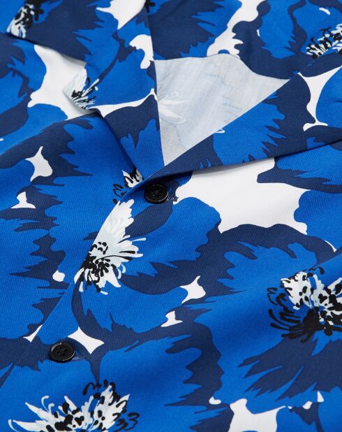 Chemise imprimée bleue