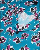 Chemise imprimée manches courtes bleue