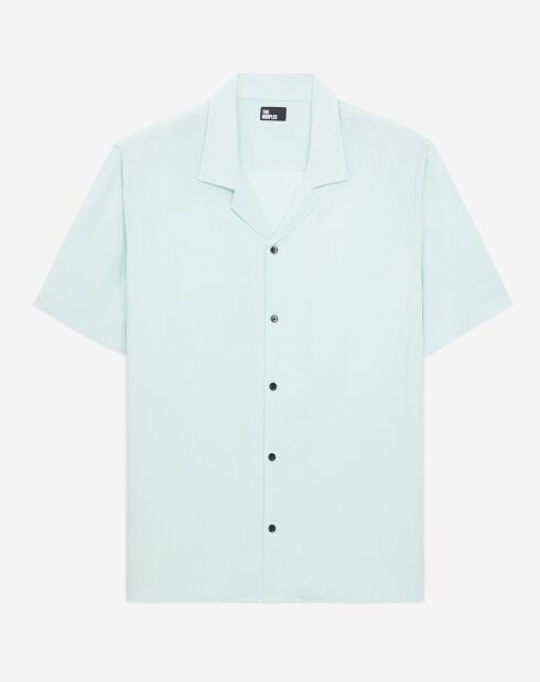 Chemise à manches courtes bleue