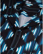Chemise manches courtes imprimée noire
